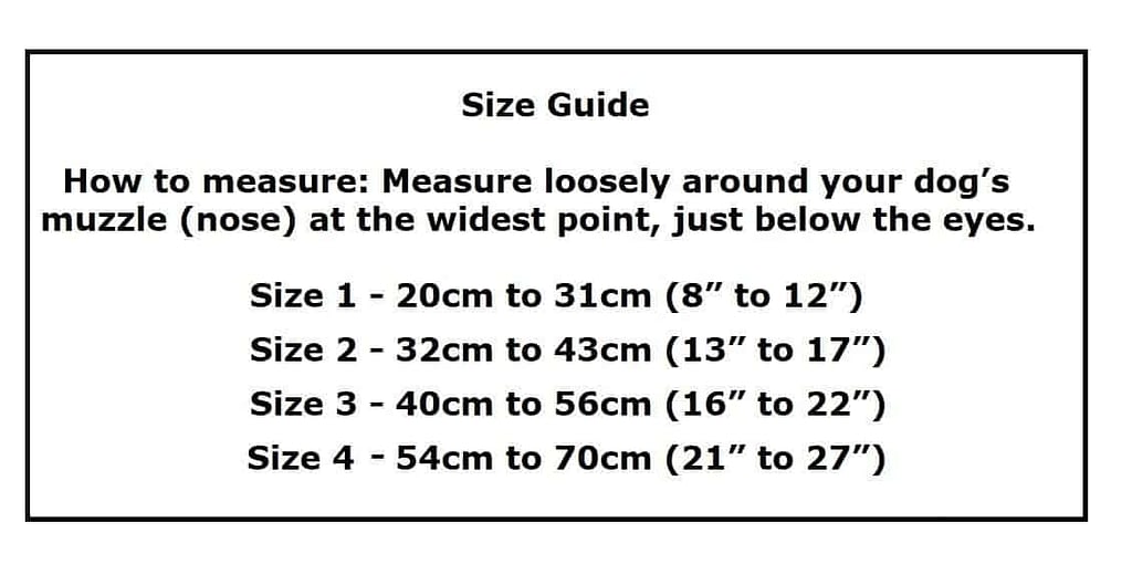 Big Dog Styles Head Collar With Chain 3 Sizing Guide