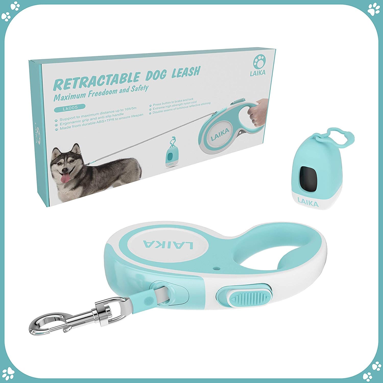 LAIKA Retractable Dog Lead Tangle-Free