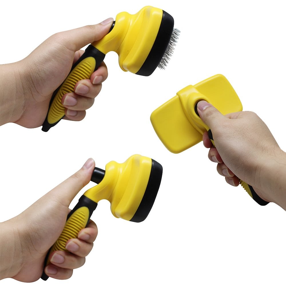 Thunderpaws Self Cleaning Pet Slicker Brush 4 Thunderpaws Self Cleaning Pet Slicker Brush